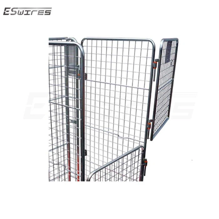 rolling metal containers half-open door
